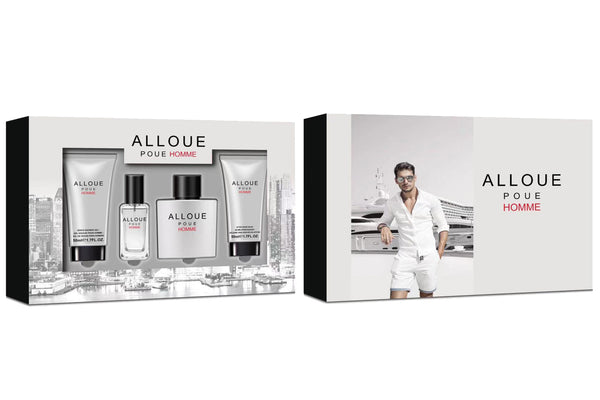 Alloue 4 Piece 50ml Eau de Toilette by Mirage Brands for Men (Gift Set)
