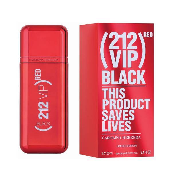 212 VIP Black (Red Edition) by Carolina Herrera for Men Eau de Parfum (Bottle)