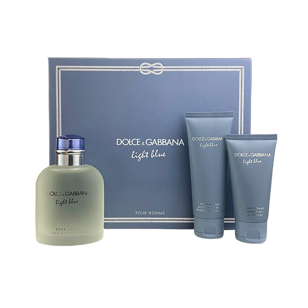Light Blue 3 Piece 125ml Eau de Toilette by Dolce & Gabbana for Men (Gift Set-B)