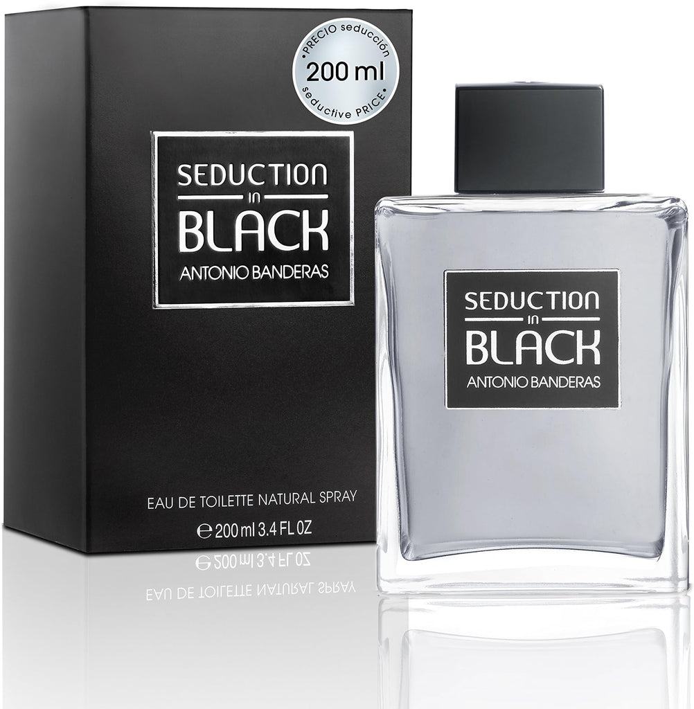 Seduction In Black 200ml Eau de Toilette by Antonio Banderas for Men (Bottle)