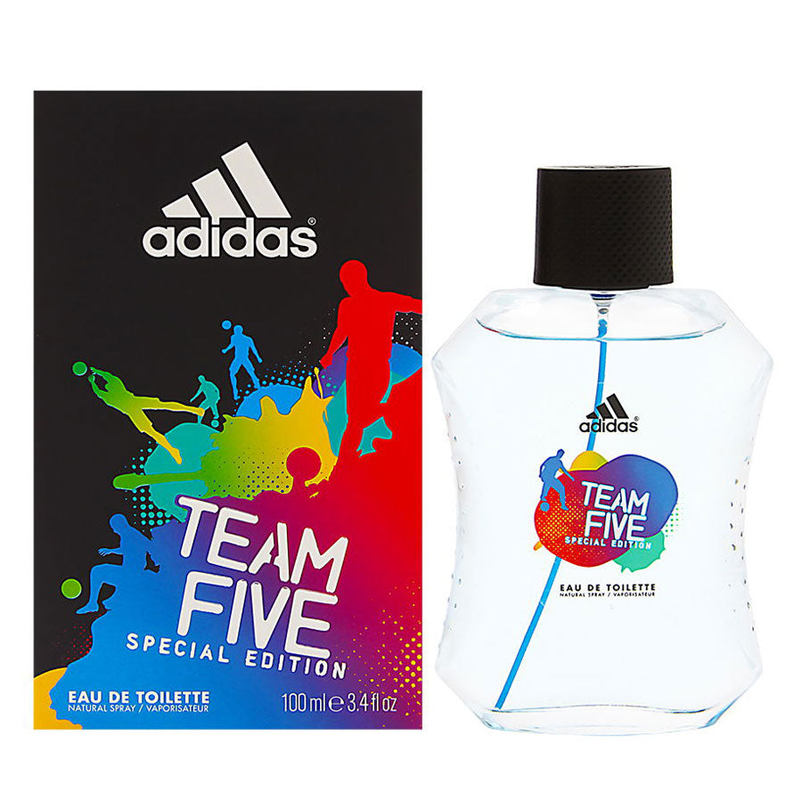Team Five 100ml Eau de Toilette by Adidas for Men (Bottle)