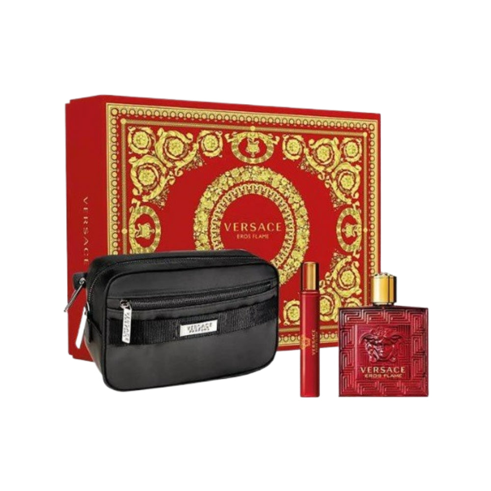 Versace Eros Flame 3 Piece 100ml Eau De Parfum