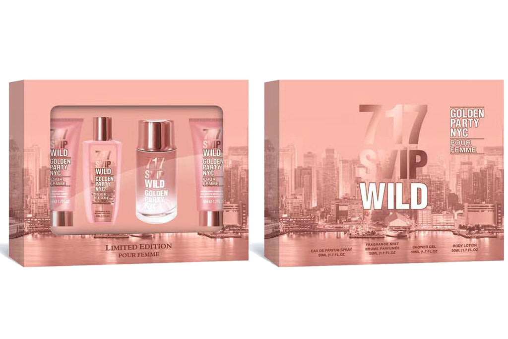 777 VIP Wild 4 Piece 50ml Eau de Parfum by Mirage Brands for Women (Gift Set)