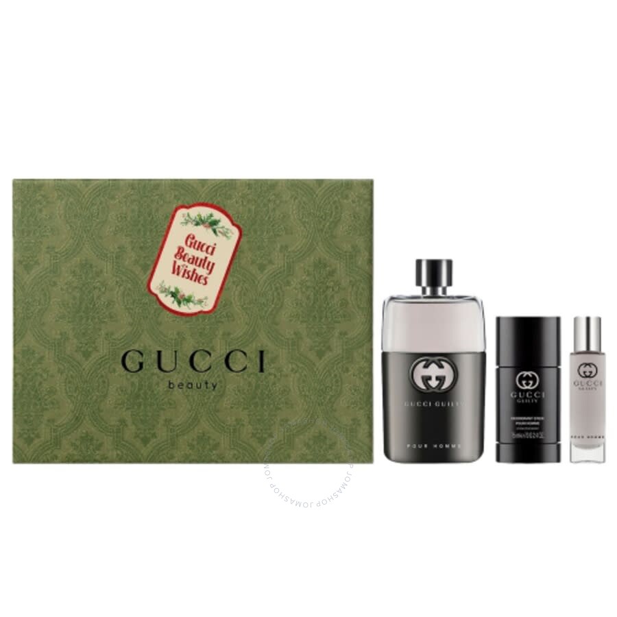 Guilty Pour Homme 3 Piece 90ml Eau de Toilette by Gucci for Men (Gift Set)