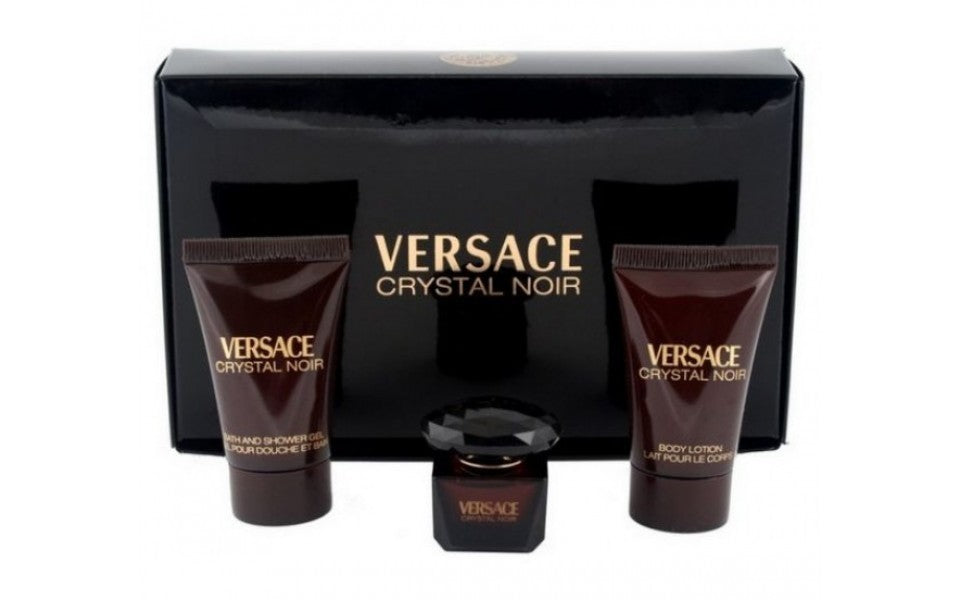 Crystal Noir Miniature 3 Piece by Versace for Women Eau de Toilette (Mini Set)