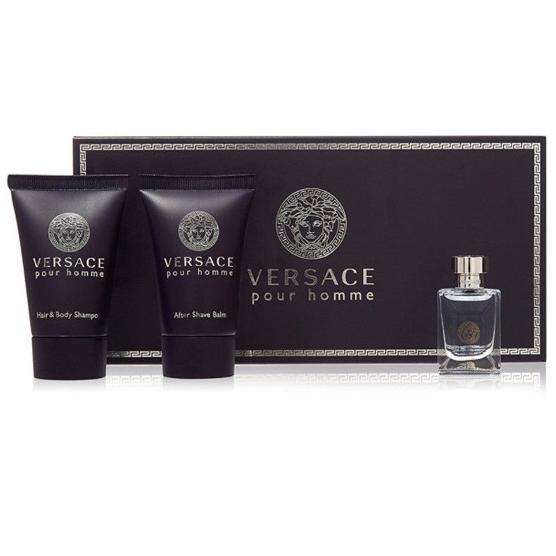 Pour Homme Miniature 3 Piece by Versace for Men Eau de Toilette (Mini Set)
