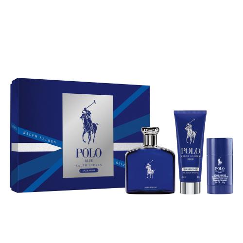 Polo Blue 3 Piece by Ralph Lauren for Men Eau de Parfum (Gift Set-A)