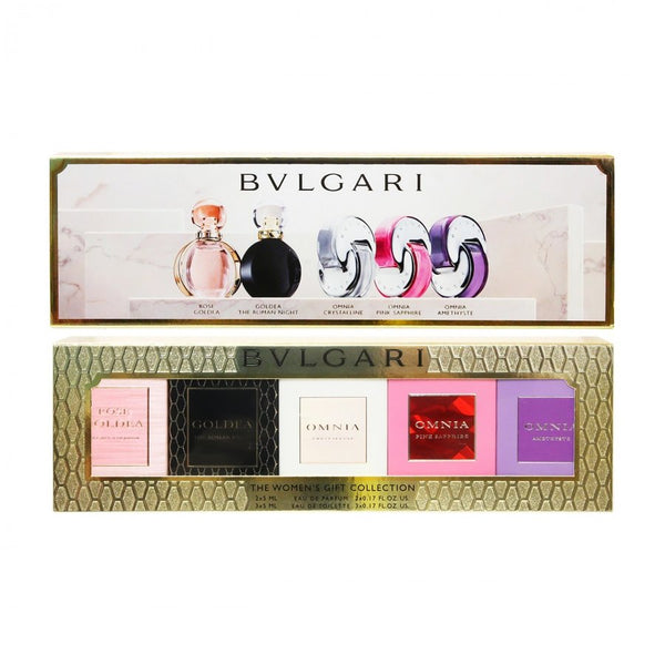 BvlgarTravel Collection 5 Piece by Bvlgari for Women Eau de Parfum (Mini Set)