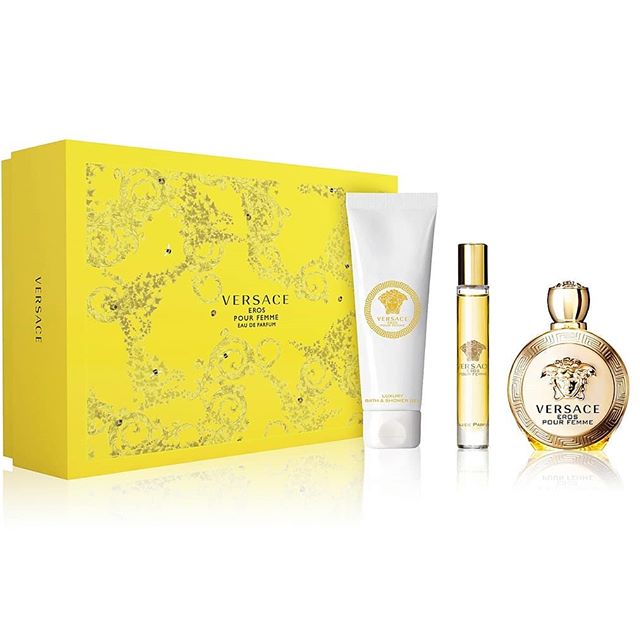 Eros Pour Femme 3 Piece by Versace for Women Eau de Parfum (Gift Set)