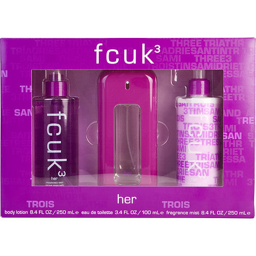 FCUK 3 3 Piece by Fcuk for Women Eau de Toilette (Gift Set)