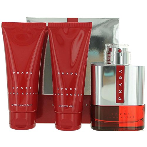 Luna Rossa Sport 3 Piece by Prada for Men Eau de Toilette (Gift Set)
