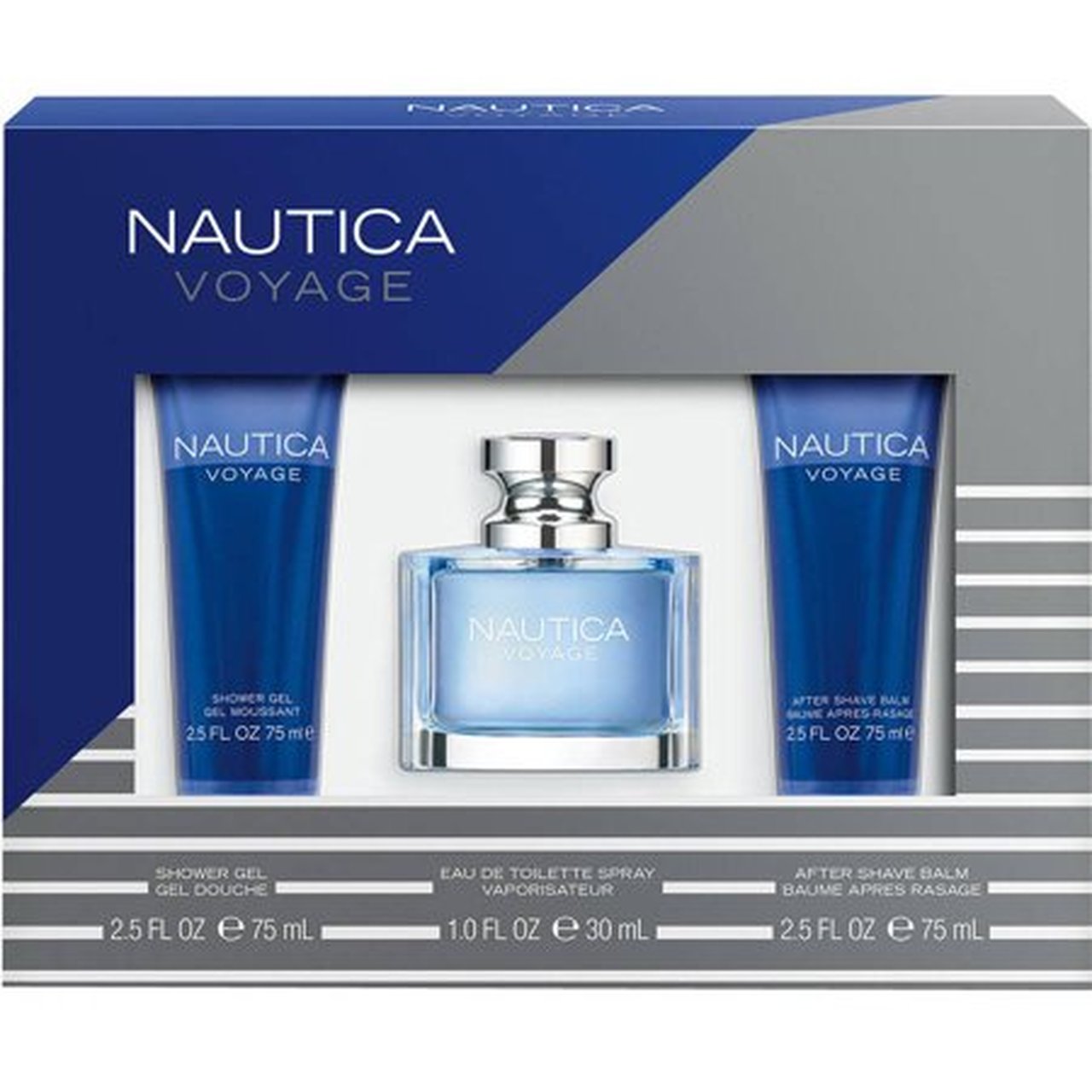 Voyage 3 Piece by Nautica for Men Eau de Toilette (Gift Set)