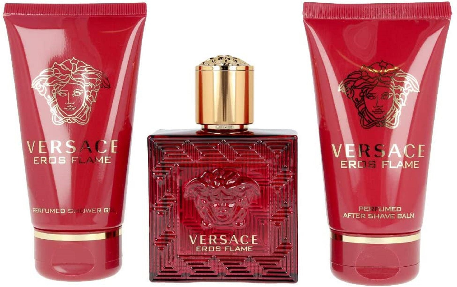Eros Flame 3 Piece by Versace for Men Eau de Parfum (Gift Set)