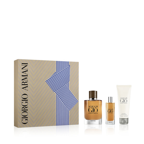 Acqua Di Gio Absolu 3 Piece by Giorgio Armani for Men Eau de Parfum (Gift Set)