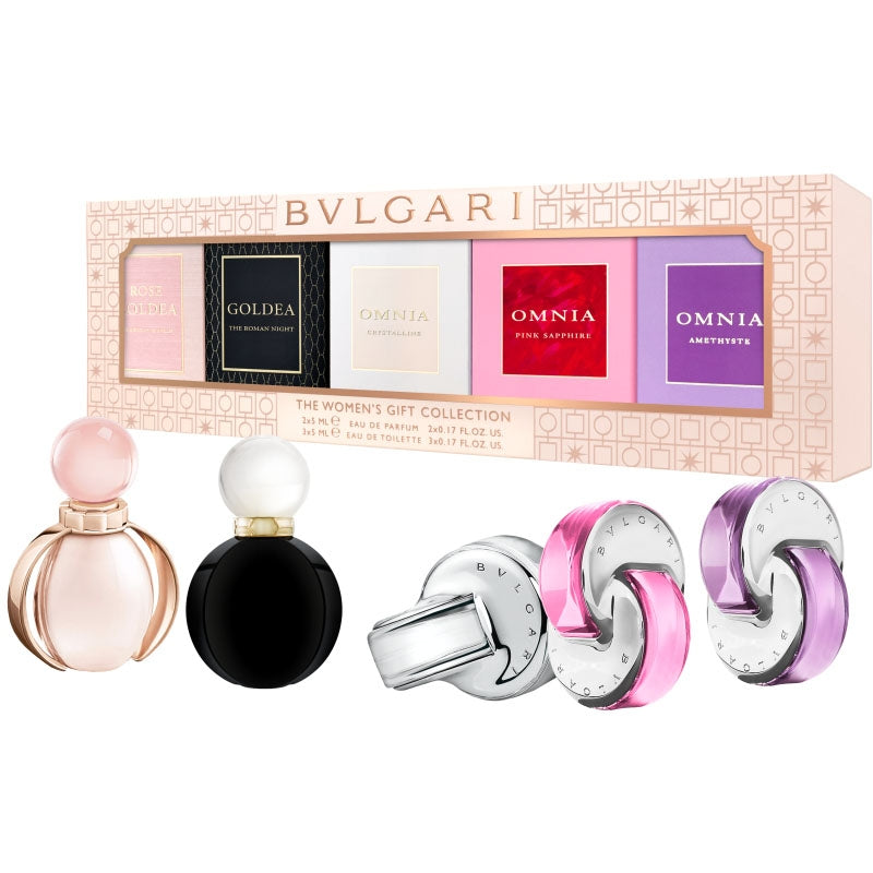 Travel Collection 5 Piece by Bvlgari for Women Eau de Parfum (Mini Set-A)